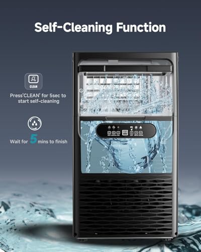 Image of EUHOMY Commercial Ice Maker Machine,85lbs /24H,36 Ice Cubes in 8-12 Mins,Under Counter Ice Maker with Water Filter,12lbs Storage Capacity,Freestanding Ice Machine for Home /Bar /Cafe /Restaurant