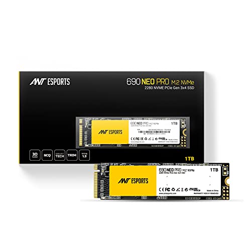 Image of Ant Esports 690 Neo Pro M.2 NVME 1TB Internal Solid State Drive /SSD, with NVME PCIe Gen3x4 Drive Supporting The PCI Express 3.1, speeds Upto Read /Write - 3100 /2200 MB /s Compatible with PC and Laptop