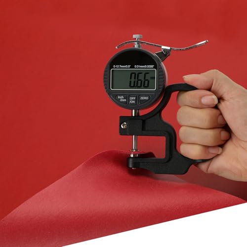 Wooqu Buchtuch aus PU-Leder, PU-beschichtet und Vliesboden, lederähnliche Optik, weich, 43,2 x 73,7 cm, für Buchbindung, Vintage-Maserung, Rubinrot