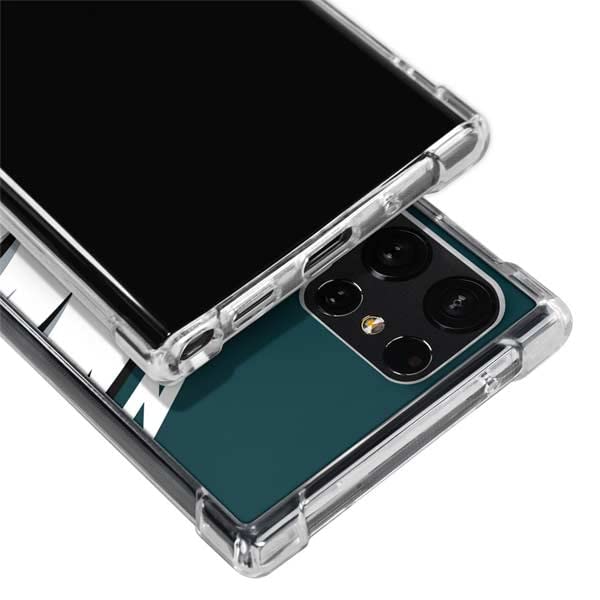 Skinit Clear Phone Case Compatible with Galaxy S22 Ultra - Officially Licensed NFL Philadelphia Eagles Large Logo Design