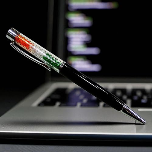 Image of LASER ART Personalized Tricolor Pen with Name Engraving | 0.4 mm Black Metal Ball Pen | Premium Gift Box | Corporate, Student & Office Writing Pen | Smooth Refillable Ink
