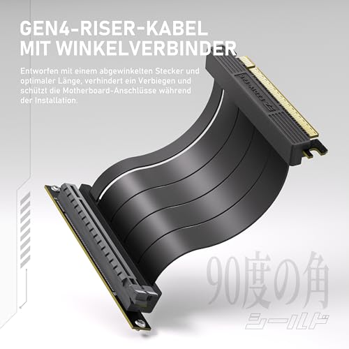 Vertikale Grafikkartenhalterung EZDIY-FAB mit PCIe 4.0 Riser Kabel