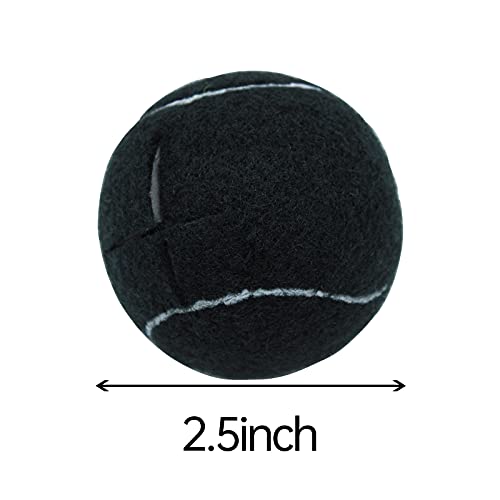 Magicorange 8 Pcs Precut Walker Tennis Balls For Furniture Legs And Floor Protection, Heavy Duty Long Lasting Felt Pad Glide Coverings(Black) #TOP1