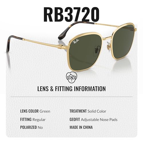 Ray-Ban RB3720 Square Shaped Sunglasses for Men & Women with Official RAYBAN Eyewear Kit4