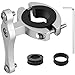 HONZUEN Universal MTB Flaschenhalter Adapter Aluminum, Fahrrad Ersatz Flasche Halterung Wasserflasche Cage Halter Regal Rack Halterung, Seat Post Lenkerhalterung, Silber