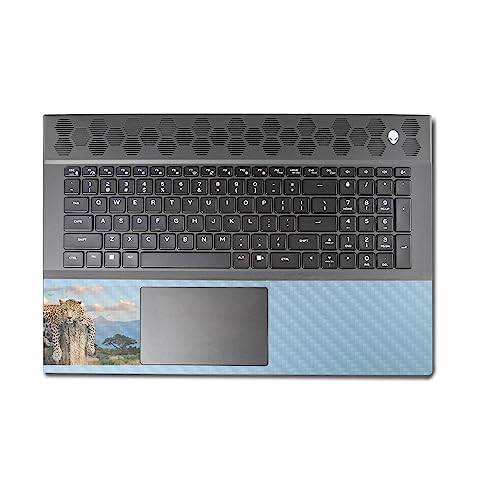 Image of MightySkins Carbon Fiber Skin Compatible With Alienware M18 R1 (2023) Full Wrap Kit - Chill Leopard | Protective, Durable Textured Carbon Fiber Finish | Easy To Apply & Change Styles | Made in the USA