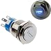 New 12V 5A 12V 19mm Blue LED Momentary Push Button Metal Switch Car Boat Speakers Bells Horn