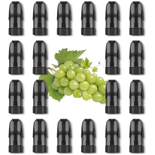 ECOCCO ドクターベイプ Dr.Vape Model3専用カートリッジ Dr.vape Model3対応|日本製純正互換リキッドPOD?? 電子タバコ 爆煙 ニコチン・タール・色素なし (20個, マスカット)