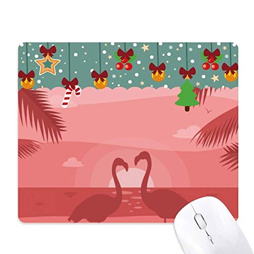 Tapis de souris flamants roses en caoutchouc antidérapant pour le bureau