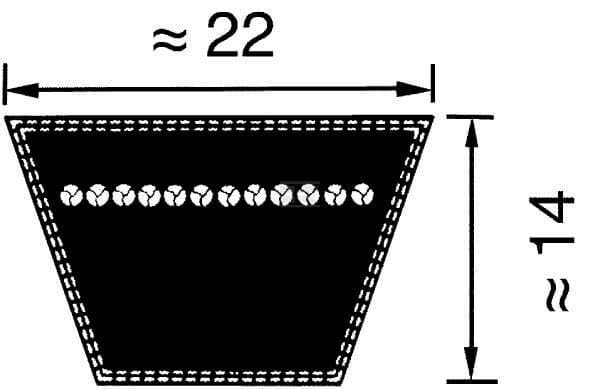 CINGHIA 22X2438 C 96 TRAPEZOIDALE OPTIBELT