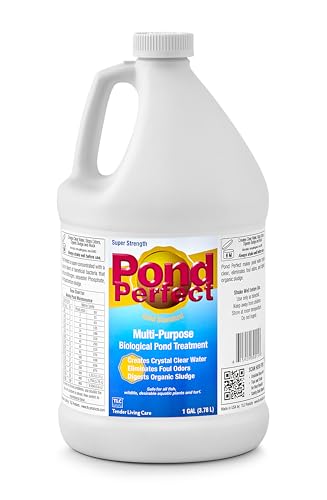 TLC PondPerfect Natural Pond Bacteria Treatment – Improves Clarity, Digests Sludge & Odors – Safe for Fish & Koi – Non-Chemical, Easy Liquid Dosing. 1 Gallon (3.78 L).