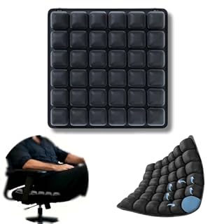 Inflatable Seat Cushion, Pressure Relief Airplane Seat Cushion for Long Flights Without Air Pump, Portable Car Seat Cushions,Office Chair Wheelchair Cushions Relief Discomfort in Coccyx&Buttock