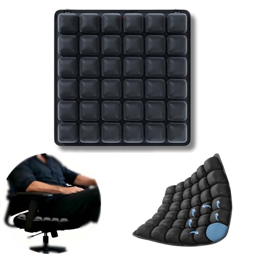 Inflatable Seat Cushion, Pressure Relief Airplane Seat Cushion for Long Flights Without Air Pump, Portable Car Seat Cushions,Office Chair Wheelchair Cushions Relief Discomfort in Coccyx&Buttock by Jocolate - Used condition - CA$39.03