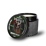 BEARD GAINS Medium Butter Hold Scented Balm for Men 2oz | Valhalla Luxury Vikings Conditioner | Style, Groom & Grow Facial Hairs W/Organic and Natural Product | Made in USA