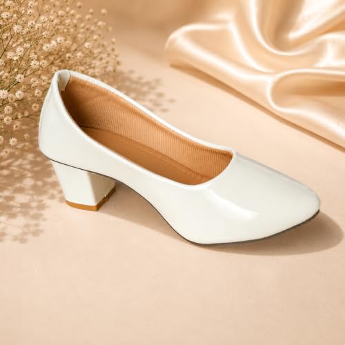 Image of Women's Block Heel Pumps | Comfortable Slip-On Office & Casual Heels | Stylish Women's Pumps