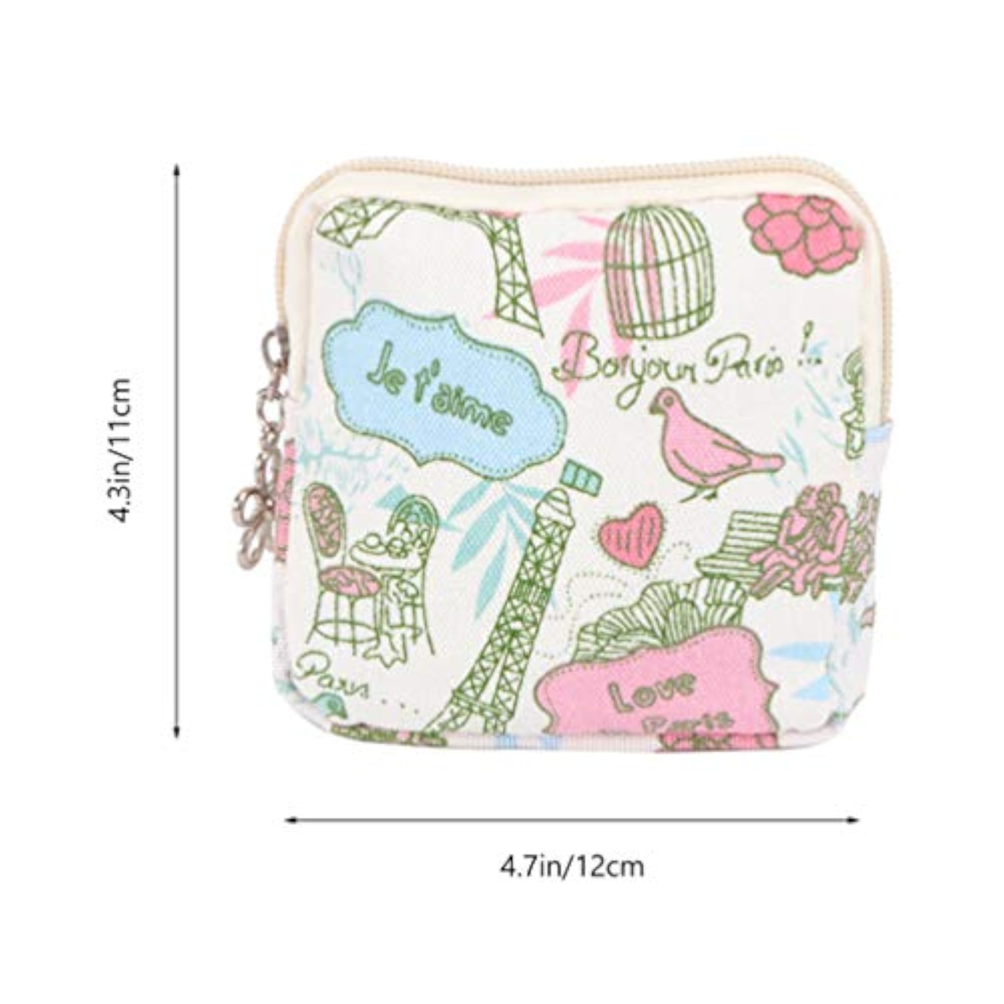2pcs Menstrual Pads Storage Pouch, Zipper Napkins Bag