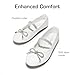 DREAM PAIRS Girls Dress Shoes Slip-on Flower Girl Ballet Flats for Party, Wedding, Performance, Prom, Graduation,Size 4 Big Kid,White,SDFL2409K
