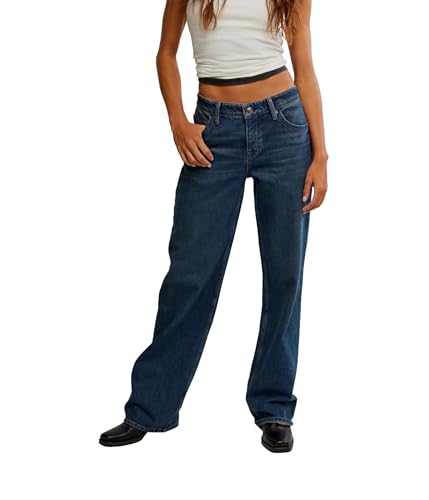 Jean low rise BF Tennessee Free People en coton pour femme