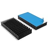 80mm Heatsink Aluminum Heatsink, 80x40x11mm+3M8810 Thermal Conductive Adhesive Tape. Suitable for TEC1-12706 Thermal Peltier Module, Peltier Cooler, Stepper Motor Cooling 80mmx40mmx11mm
