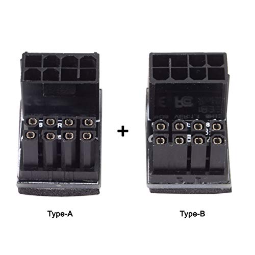 Cablecc FBA-PW-009 Atx 8Pin Female To 8Pin Male 180 Degree Angledpower Adapter thumb #1
