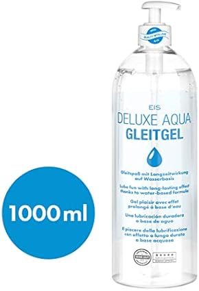 EIS Deluxe Aqua Gel de Lubricación | Lubricante para relaciones anales y sexuales | Gel a base de agua | Ideal para juguetes sexuales y condones | Estimulante y a base de agua | Transparente | 1L