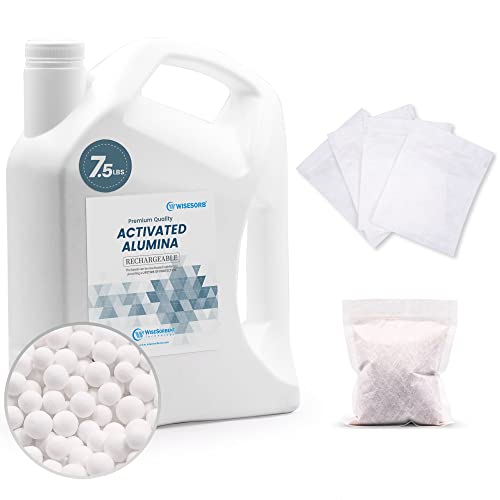 Wisesorb 7.5 LBS Activated Alumina, Alumina Desiccant, Reusable Desiccant Dehumidifier with 20pcs Resealable Nonwoven Zip Bags