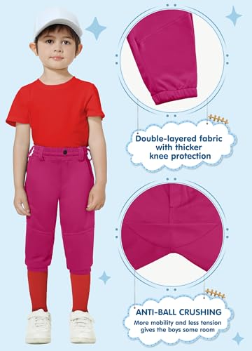 Image of MIVEI 2T 3T 4T 5T to 16Years Toddler Baseball Pants Youth Boys Tball Pants
