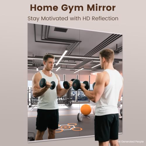 Image of LOAAO Home Gym Mirror 79 inchx36 inch, 2 PCS
