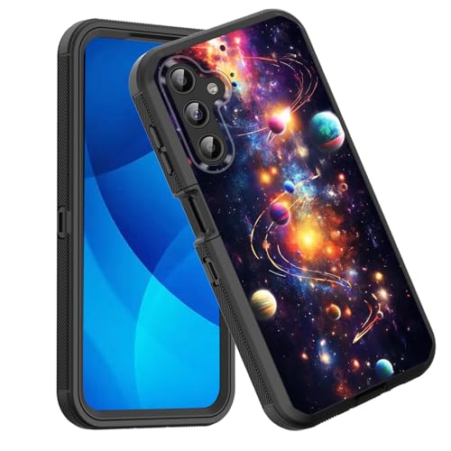 GFEWYTJYJ for Galaxy A15 5G Case,Shockproof 3-Layer Full Body Protection Rugged Heavy Duty High Impact Hard Cover Case for Samsung Galaxy A15 5G 6.5 inch 2023,Space Planet