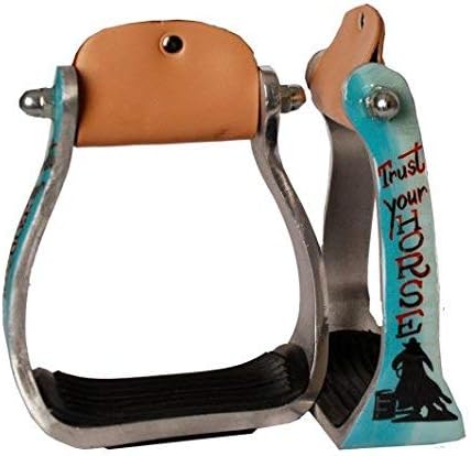 Showman Trust Your Horse Barrel Racer Print Stirrups