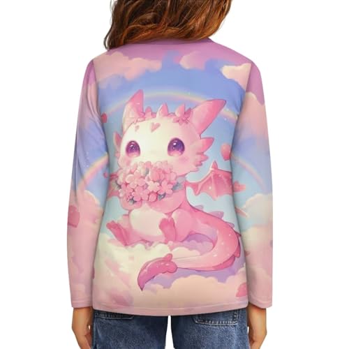 Girls Shirts Long Sleeve Soft T-Shirts Crewneck Graphic Pullover Tees Tops Clothes for Kids 3-16 Years4