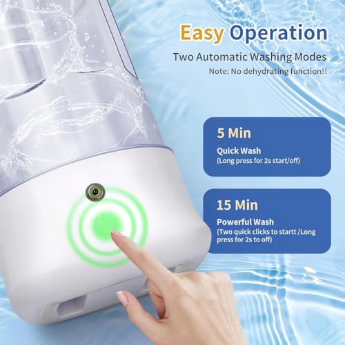 Mini lave-linge de camping et voyage avec alimentation USB pour sous-vêtements - 5