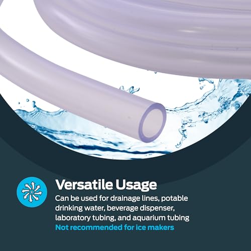 Image of Eastman 5 /16 Inch ID (7 /16 Inch OD) PVC Clear Vinyl Tubing, 20 Foot Length, 98619