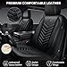 CAR PASS 3D Foam Faux Leather Car Seat Covers Full Set,Waterproof Leather Seat Cover for Cars,Luxury Universal Fit for SUV Truck Sedan Automotive, Armrest Airbag Compatible Anti-Slip, All Black