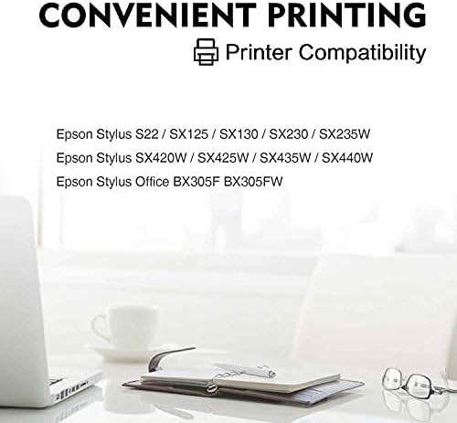 T1285 Ink Cartridges for Epson T1285 T1281 T1282 T1283 T1284 Multipack for Epson Stylus SX235W SX425W SX130 SX445W SX435W SX125 SX425W BX305FW SX438W BX305F S22 SX230,BlackYellowCyanMagenta - Image 3