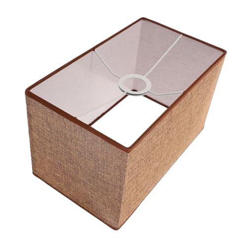 SEWACC Pantalla De Lino Rectangular Para Lámpara Accesorio Decorativo De Sencilla Para Decoración De Escritorio
