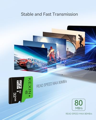 Image of KEXIN 3 Pack 32GB Micro SD Card Memory Card MicroSDHC UHS-I Memory Cards Class 10 High Speed Card, C10, U1, 32 GB 3 Pack