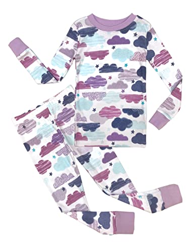 Prestigez Girls' Organic Cotton 2 Piece Pajama Sleepwear Set
