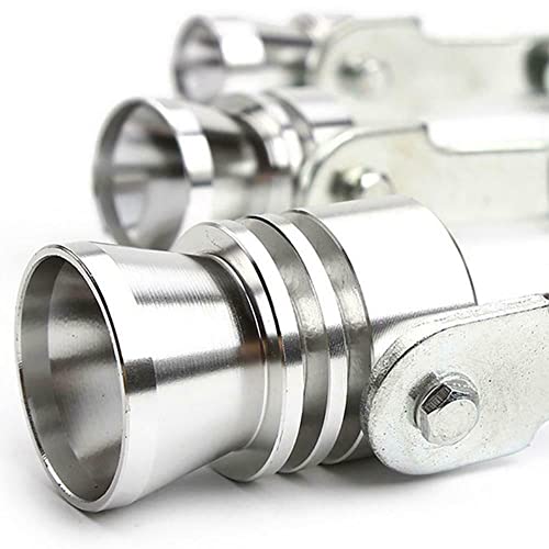 Universal Simulator Whistler Exhaust Turbo Whistle Pipe Sound Muffler Blow Off Car Styling Tunning Xl 2Pcs Sliver #TOP3
