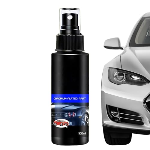 Husoiuy Pulimento Para Llantas De Cromo - Limpiador Y Pulidor De Cromo Para Coche,300ml Compuesto De Renovación Spray Removedor De Óxido Renovador Limpiador - Renovación Ruedas Auto Moto Bicicleta