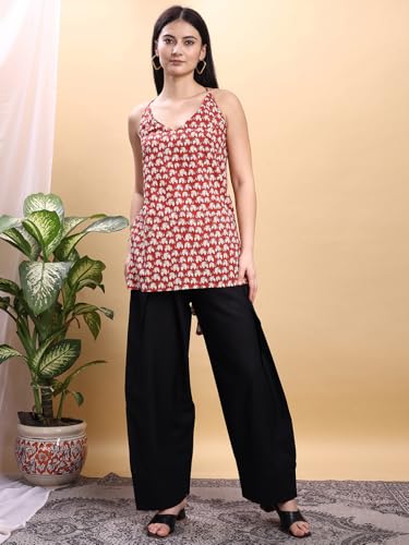 Image of Womanista Women's Viscose Rayon Fabric Farsi Salwar | Comfortable Fit & Lightweight Pant | Casual Summer Cotton Bottom for Women | Available in Plus Size