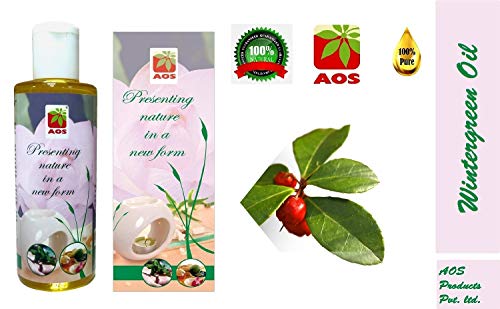 Image of AOS Products 100% Pure and Natural Wintergreen Oil - 200 ml Gaultheria Procumbens Essential Oils For Pain Relief