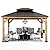 Sunjoy Hardtop Gazebo 11' X 13' Cedar Framed Wood Gazebo with Brown Double Steel Hardtop Roof Permanent Canopy for Garden, Backyard Shade…