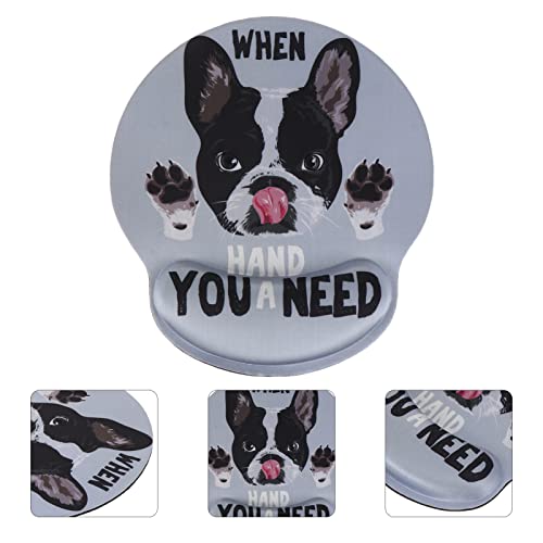 Tapis de souris ergonomique antidérapant avec repose-poignet chien - 5