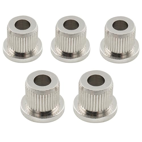 Musiclily Ultra 3/8 Inch Brass G-TLB-2 Style String Ferrules Through Body Rear Mount Bushings for Electric Bass Chrome (Set of 5) - Image 3
