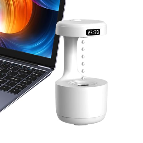 Soothing Atmosphere Creation: Featuring ultrasonic atomization and innovative reverse water movement, the bedroom umidificfier generates an elegant raindrop effect that enhances the aesthetic appeal of your space, fostering calmness and comfort throughout the day