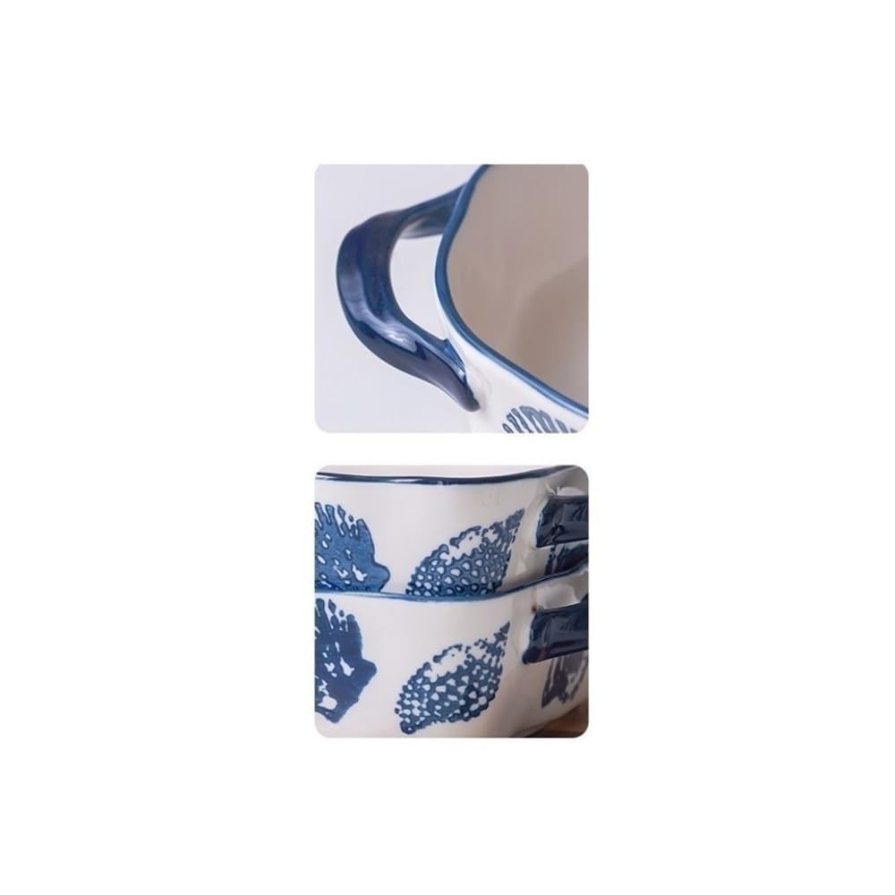 Naczynia do pieczenia Ceramiczna duża, podwójna tacka do pieczenia ryżu, piekarnik, kuchenka mikrofalowa z miską do pieczenia, kreatywne przybory śniadaniowe