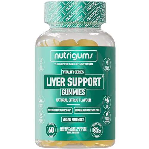 Liver Support Gummy | Citrus Flavour | 60 Vegan Gummies | Choline Milk Thistle Vitamins C & E | Liver Complex with Vitamins by NUTRIGUMS