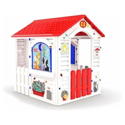 Casetta da giardino bambini Casetta per bambini Country Cottage | Casetta da giardino per bambini dai 2 anni in su | Resistente e durevole 84 x 103 x 104 cm Modello Novità 2025