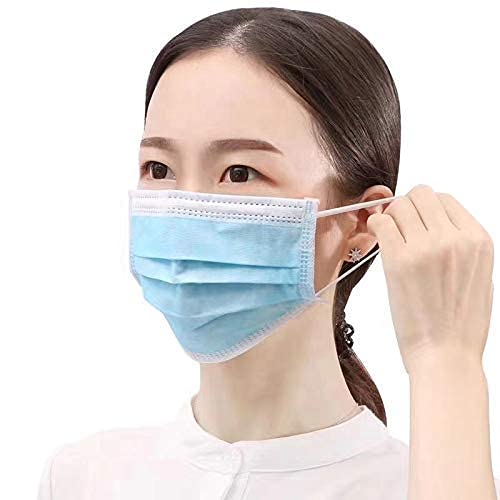 MaBelle Sterilized MeltBlown/Non Woven Fabric 3-Ply Surgical Disposable face Mask with Nosepin - 3 LAYER FILTER /Protection from Dust/Protection From Pollution - Blue